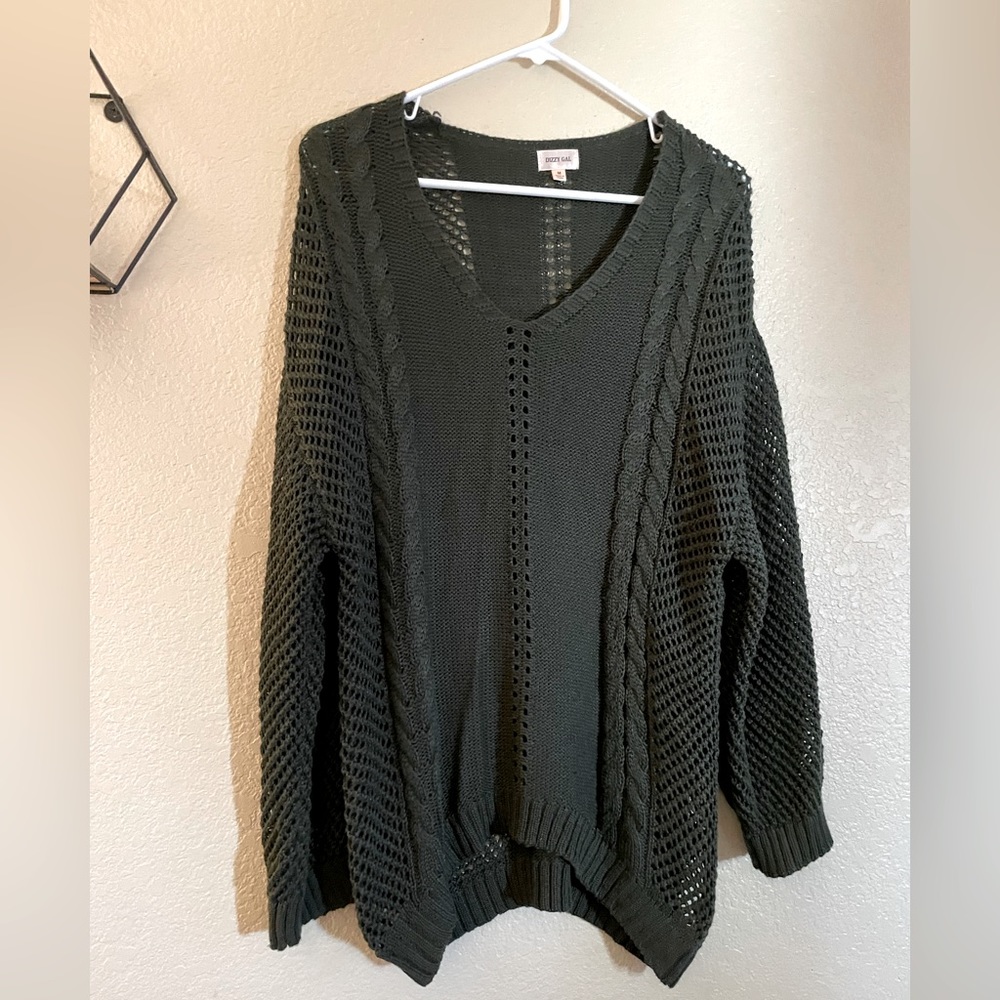 Dark Green Dizzy Gal Sweater - Size M